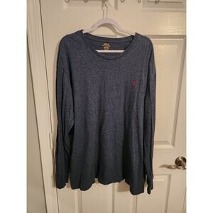 Polo Ralph Lauren Blue Long Sleeve T-Shirt Men's Size XXL Gray Pony 2XL